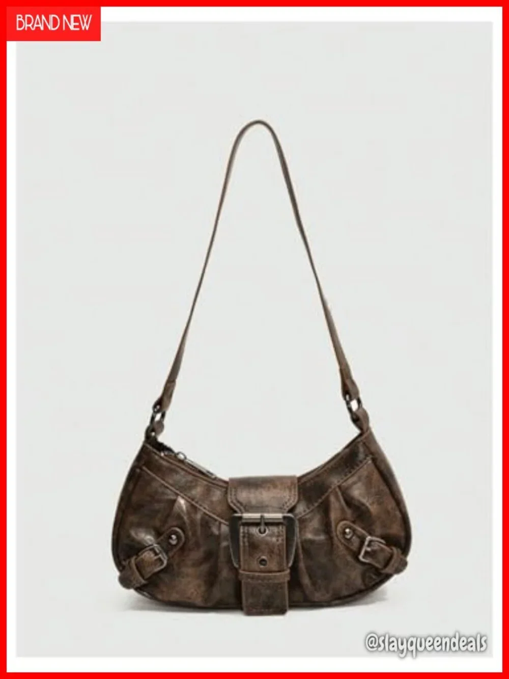Vintage Y2K Hobo Bag with Coin Purse PU Leather Shoulder Bag Boho Western